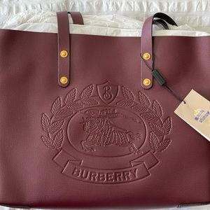 Burberry-small embossed tote-NWT